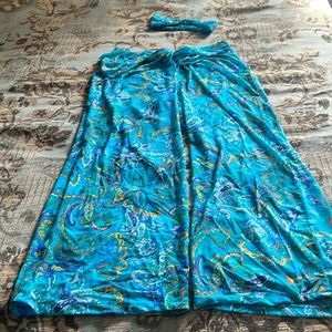 Swim cover pants and hair band